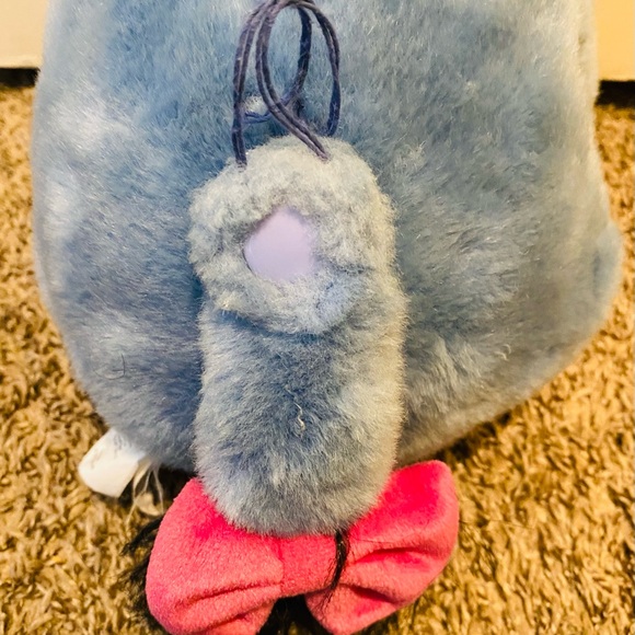 Eeyore Donkey Plush 11" With Detachable Tail Pink Bow Disney Store Exclusive - Picture 4 of 6